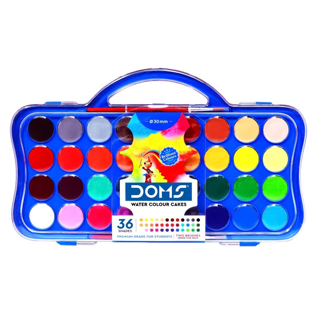 Doms Water Color Cakes 36 Shades (30 Mm) - Stationery | Buy online on ZillyBuy