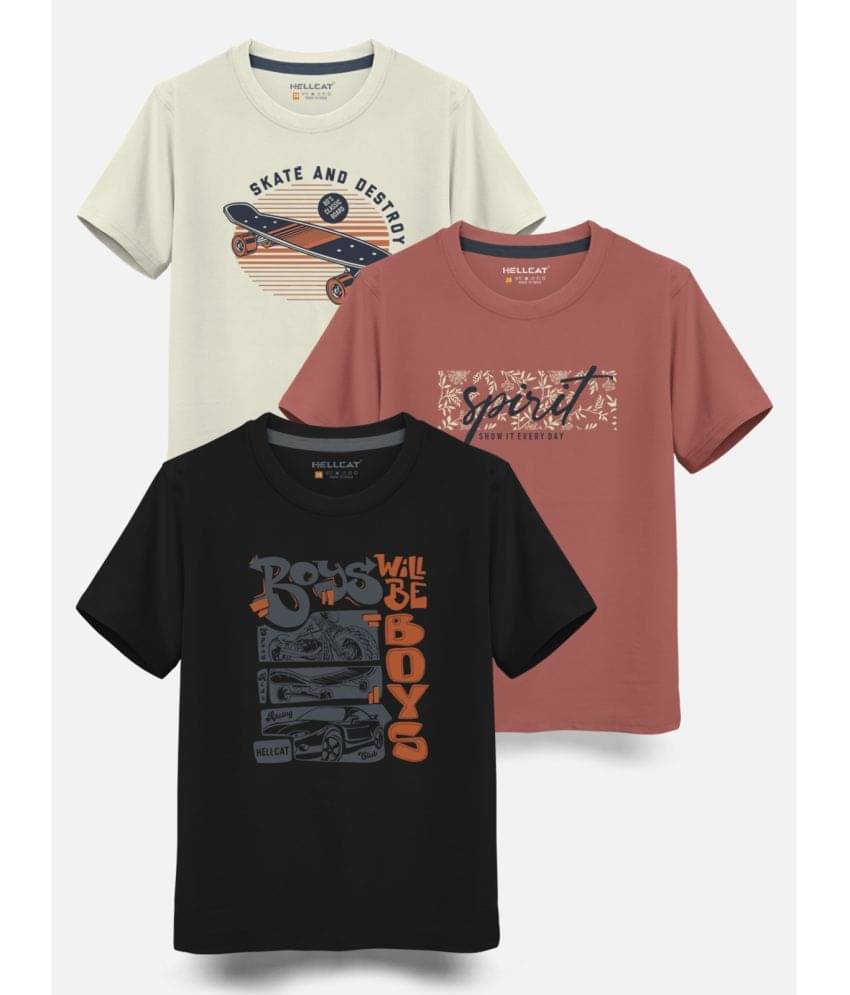     			HELLCAT Pack of 3 Boys Cotton Blend Polo T-Shirt ( Multi )