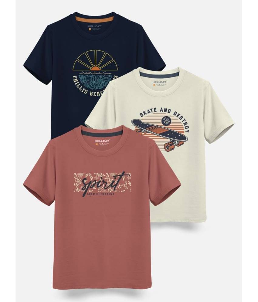     			HELLCAT Pack of 2 Boys Cotton Blend Polo T-Shirt ( Multi Color )