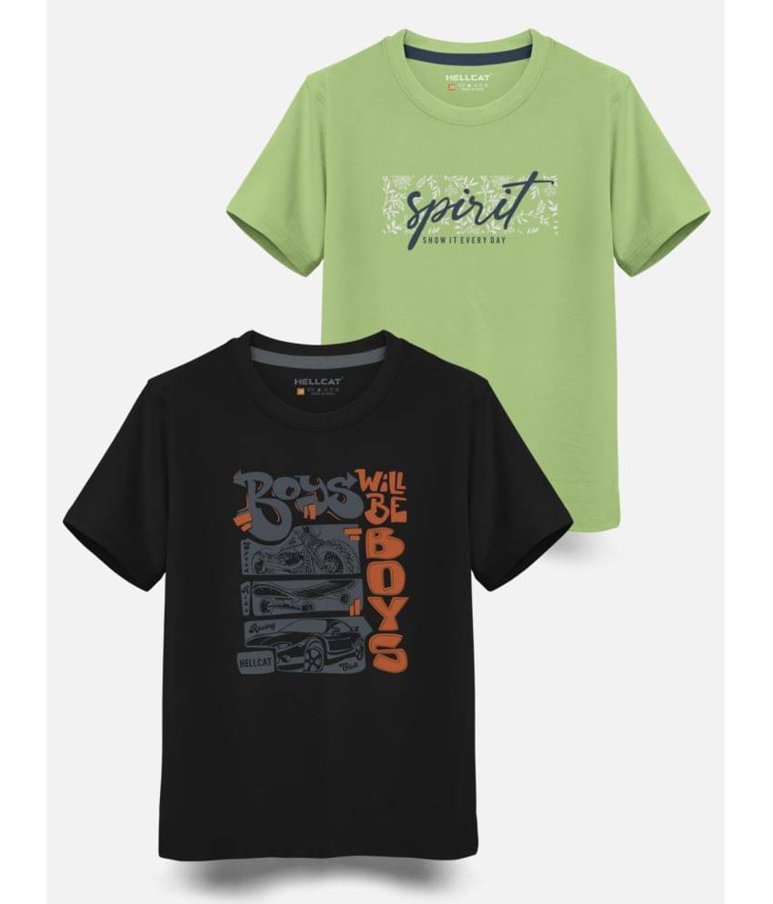     			HELLCAT Pack of 2 Boys Cotton Blend T-Shirt ( Multi Color )