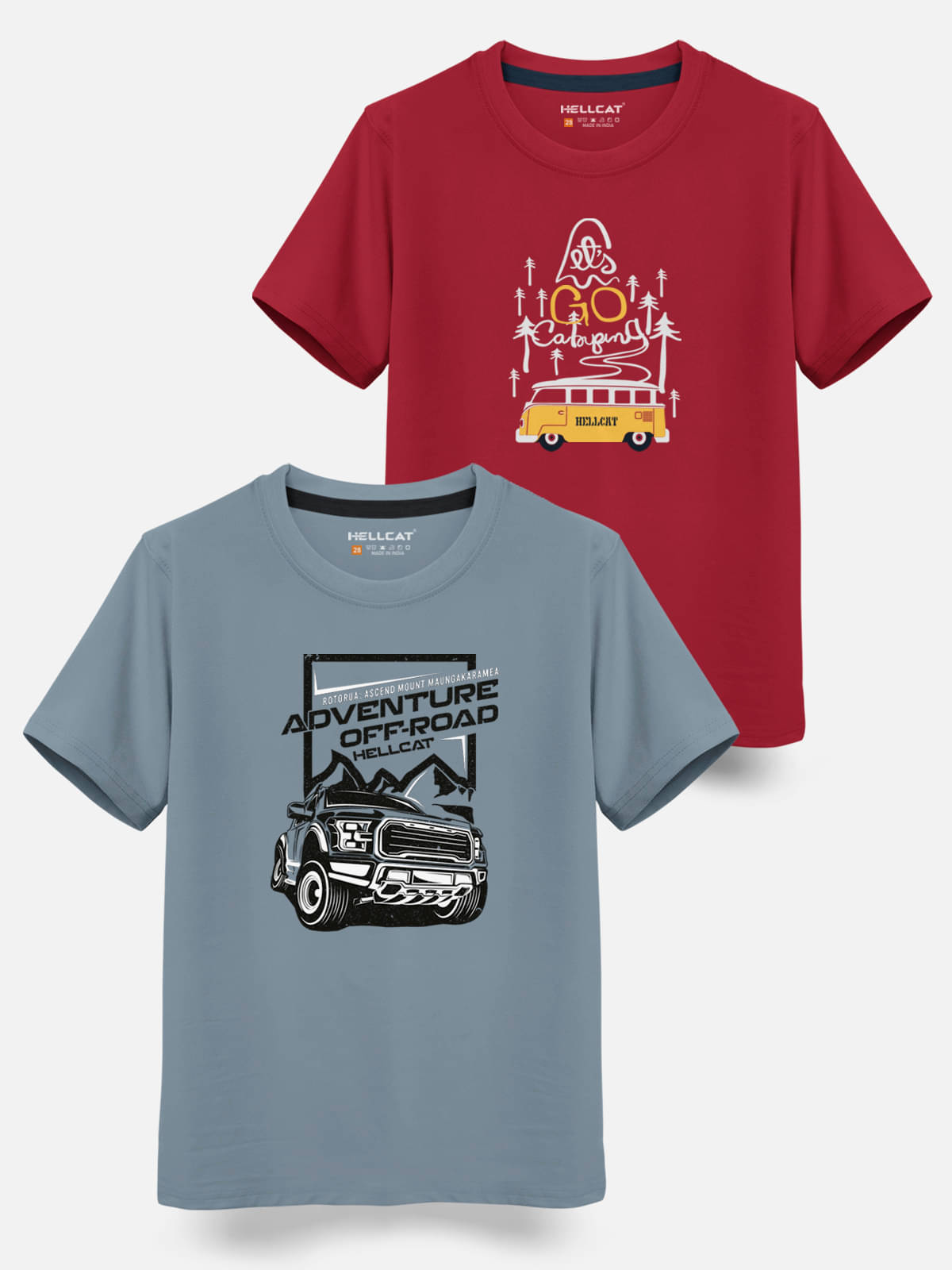     			HELLCAT Pack of 2 Boys Cotton Blend T-Shirt ( Multicolor )