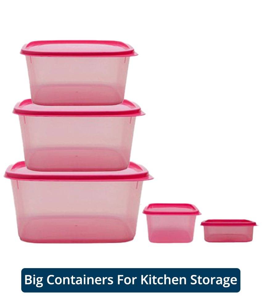     			Generic Multi-Purpose Container 3000ml, 1500ml, 800ml, 550ml, 350ml, Pink (5U)