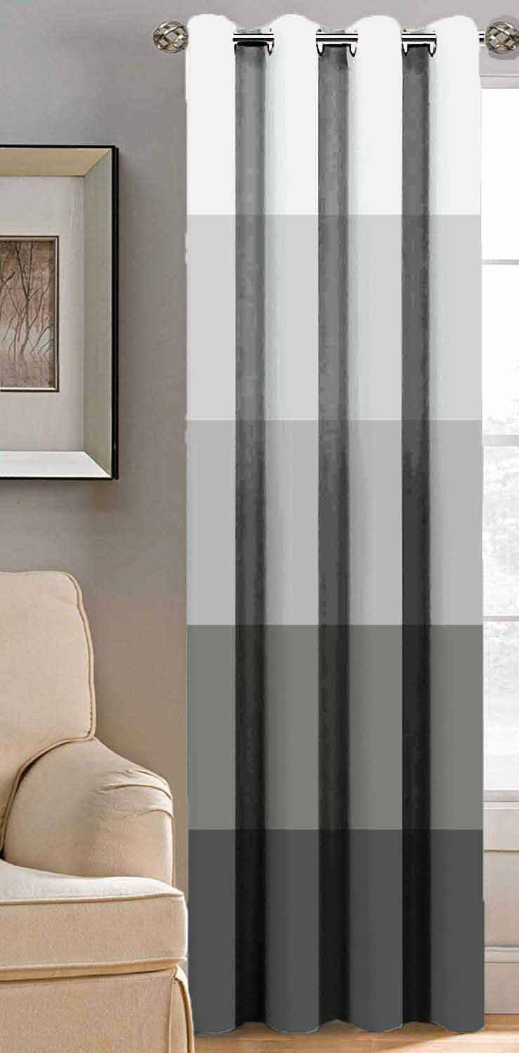     			BELLA TRUE Printed Curtain 9 ft Pack of 1 Grey