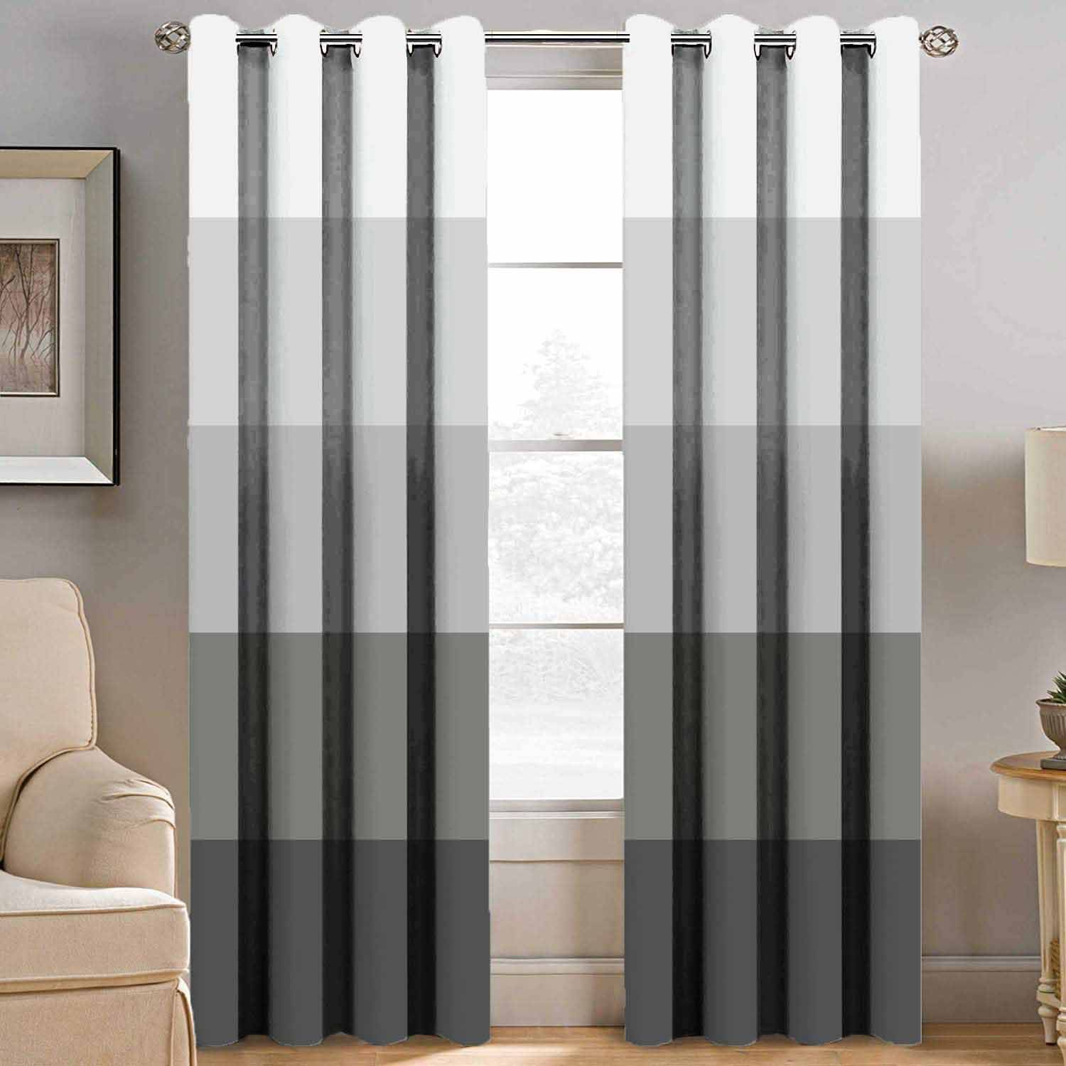 BELLA TRUE Printed SemiTransparent Curtain 7 ft Pack of 2 Multi Color     			BELLA TRUE Printed SemiTransparent Curtain 7 ft Pack of 2 Multi Color