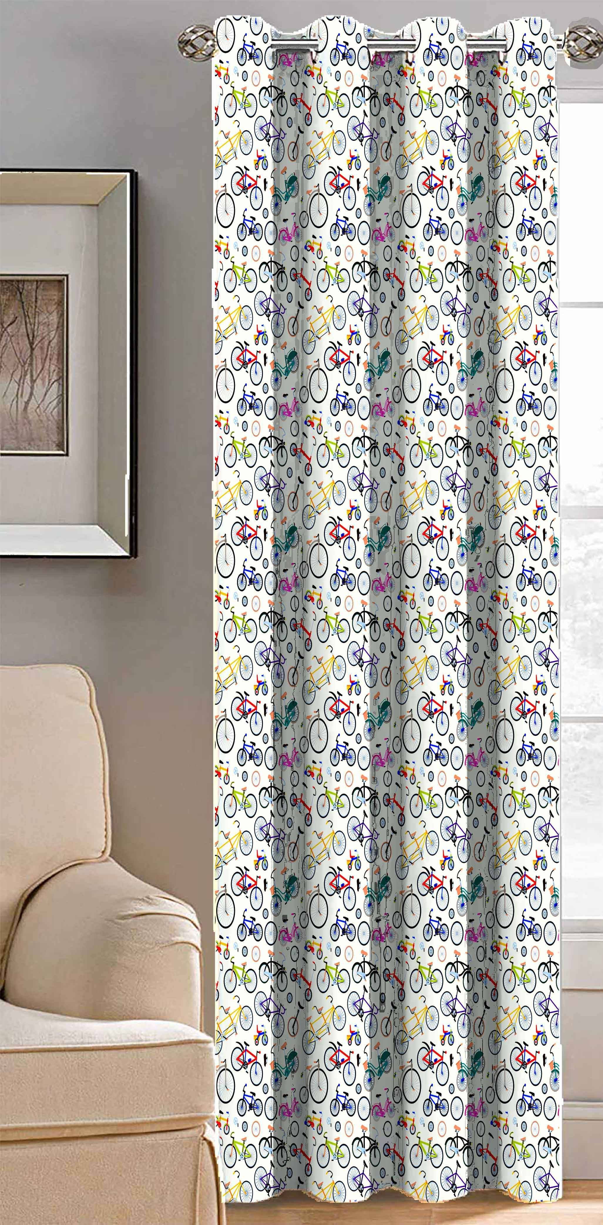 BELLA TRUE Printed Semi-Transparent Curtain 5 ft Pack of 1 White BELLA TRUE Printed Semi-Transparent Curtain 5 ft Pack of 1 White