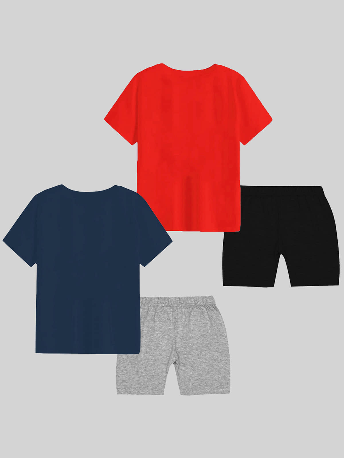Kuchipoo Pack of 2 Boys Cotton Blend T-Shirt & Shorts Set ( Multicolor )