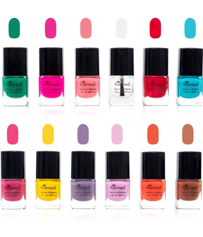 Looks United - Multi Glossy Nail Polish ( Pack of 12 )