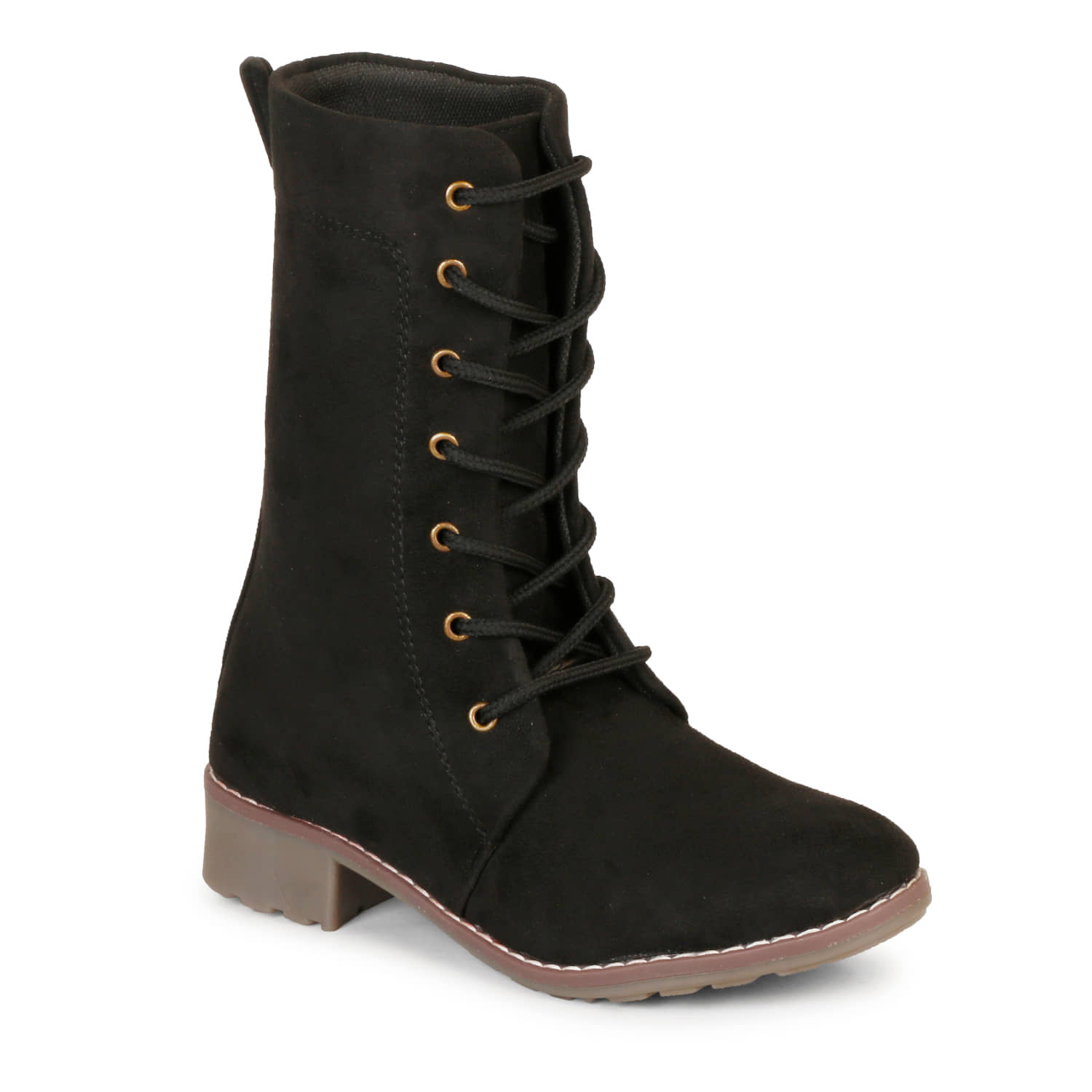 Saheb - Black Women's Mid Calf Length Boots