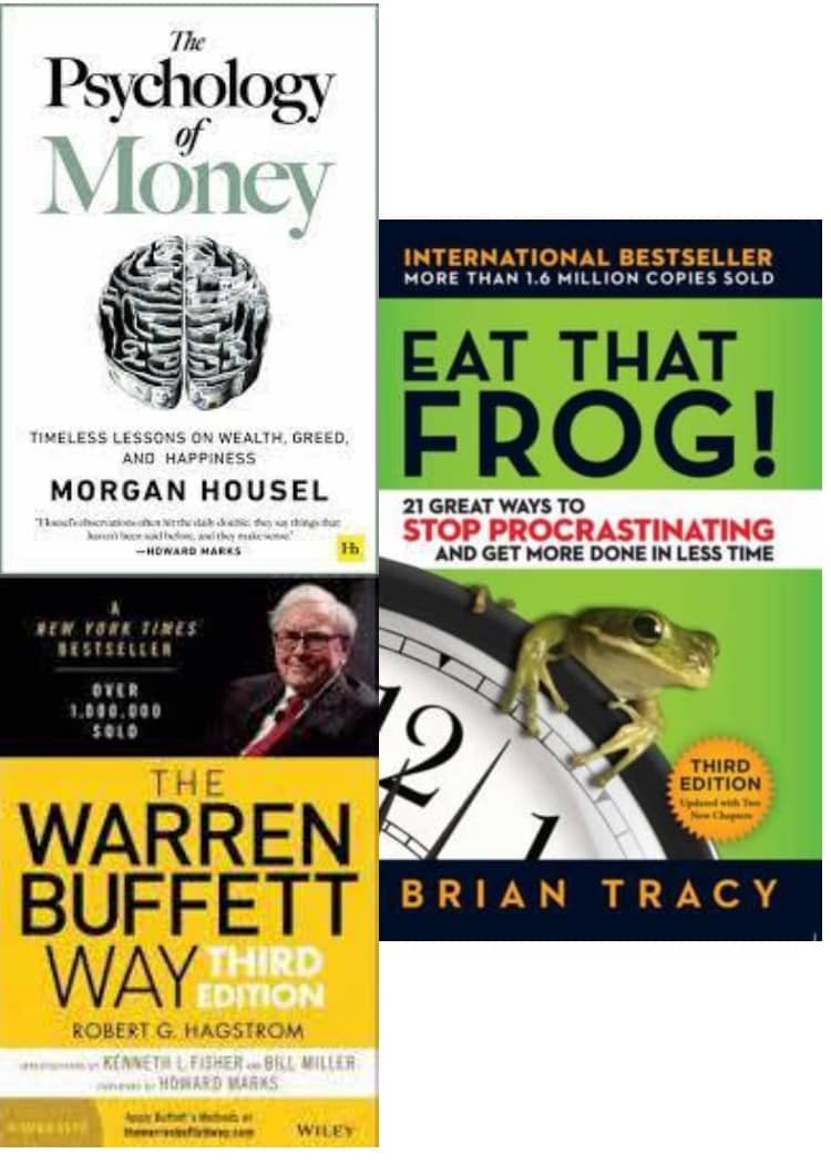The Psychology of Money + Eat That Frog + The warren buffett way - Stationery | Buy online on ZillyBuy