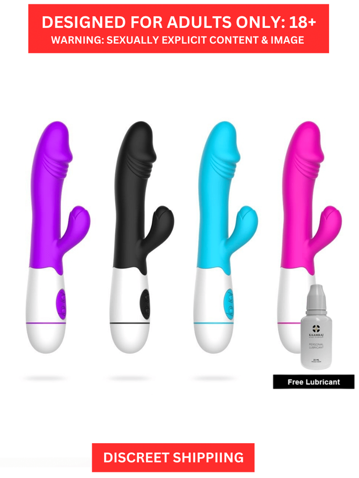     			USB Rechargable 30 Speed Rabbit Vibrator for Women Vagina Clit stimulator AV stick G spot Vibrator Dildo Adult sex toy for Women By NaughtyNights + Free kaamraj Lubricant