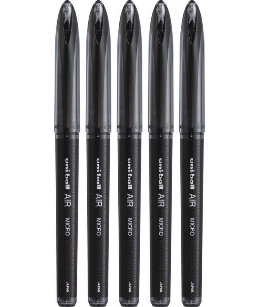 Uni Ball Air Roller Ball Pen (Pack Of 5, Black)
