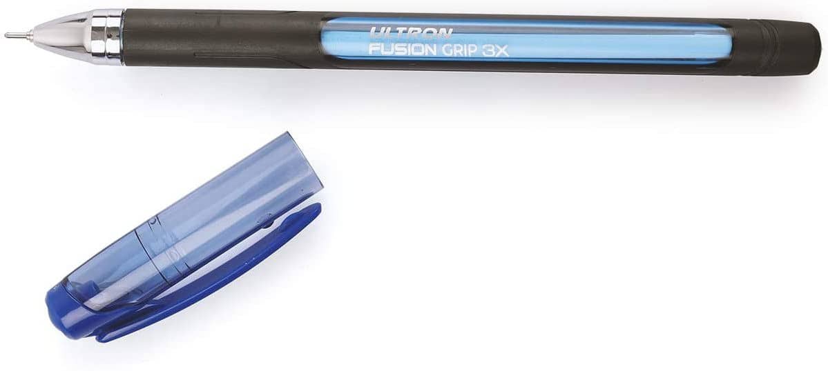Unomax Ultron Fusion Grip 3X Blue Ball Pen (Pack Of 20, Blue)