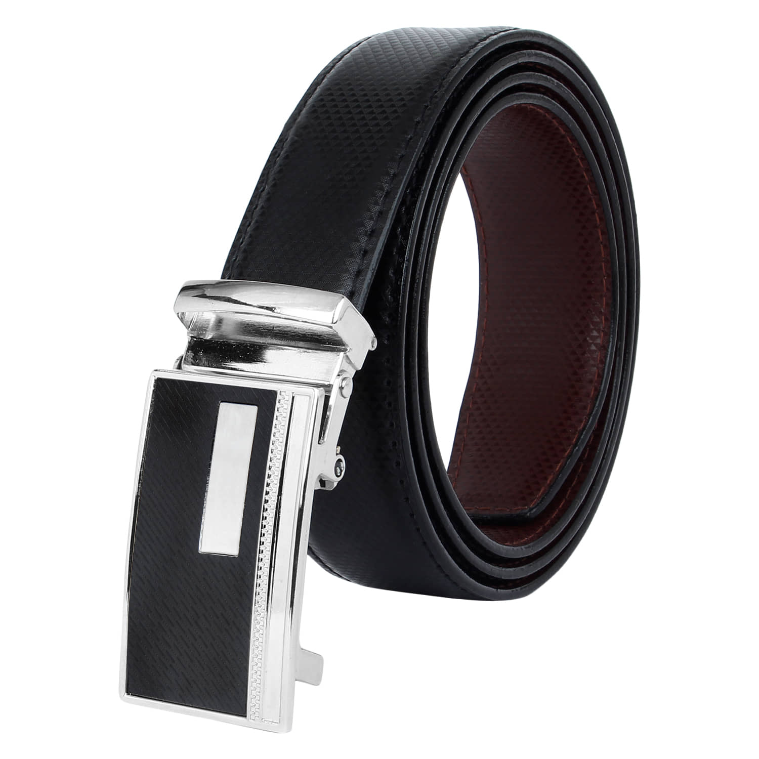 Zacharias - Black Leather Men's Reversible Belt ( Pack of 1 )