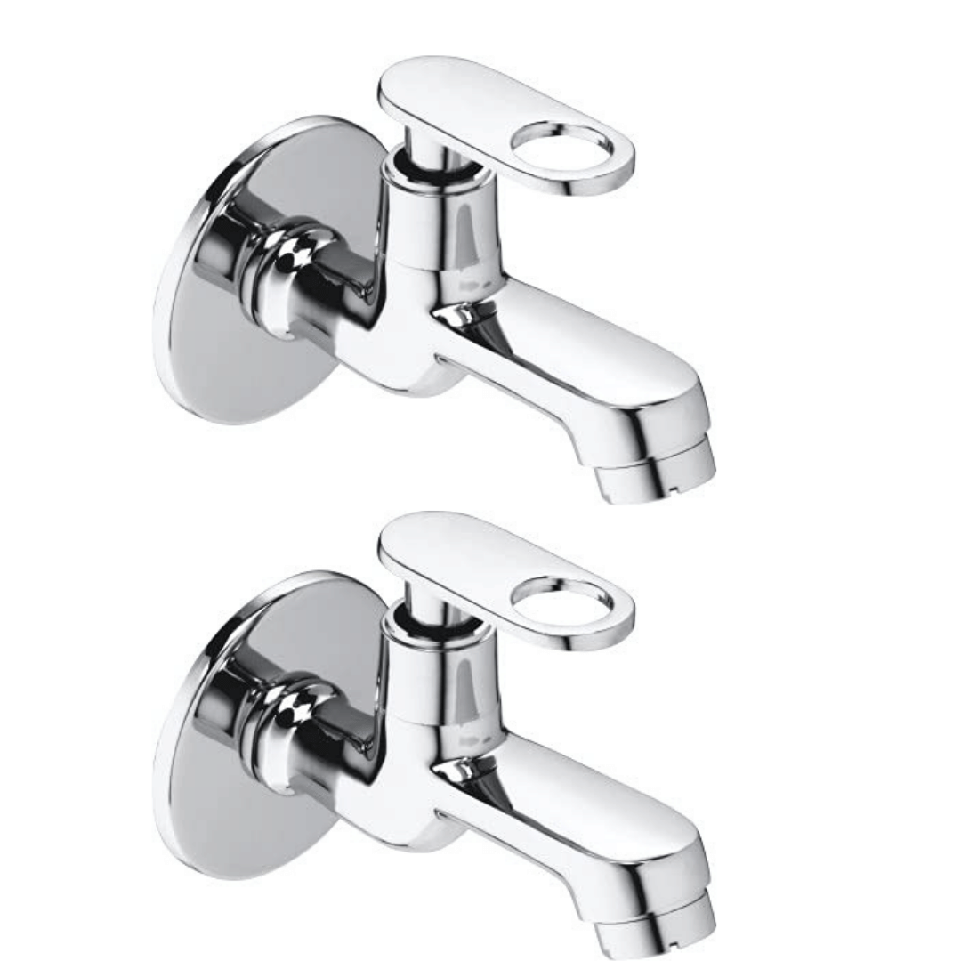 Cossimo Brass Orio Bib Cock Tap (Pack of 2) Brass Bathroom Tap (Bib Cock)
