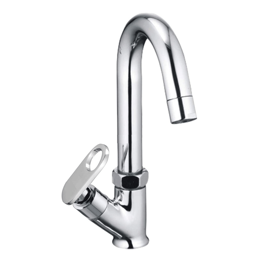     			Cossimo Brass Prime SwanNeck Pillar Tap for WashBasin Brass Wash Basin Tap (Pillar Cock)