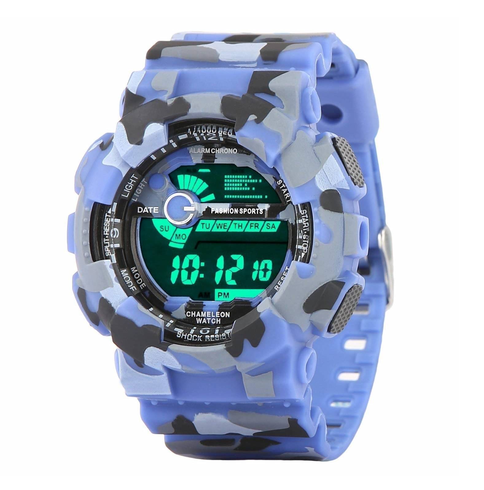     			DECLASSE - Blue Resin Digital Men's Watch