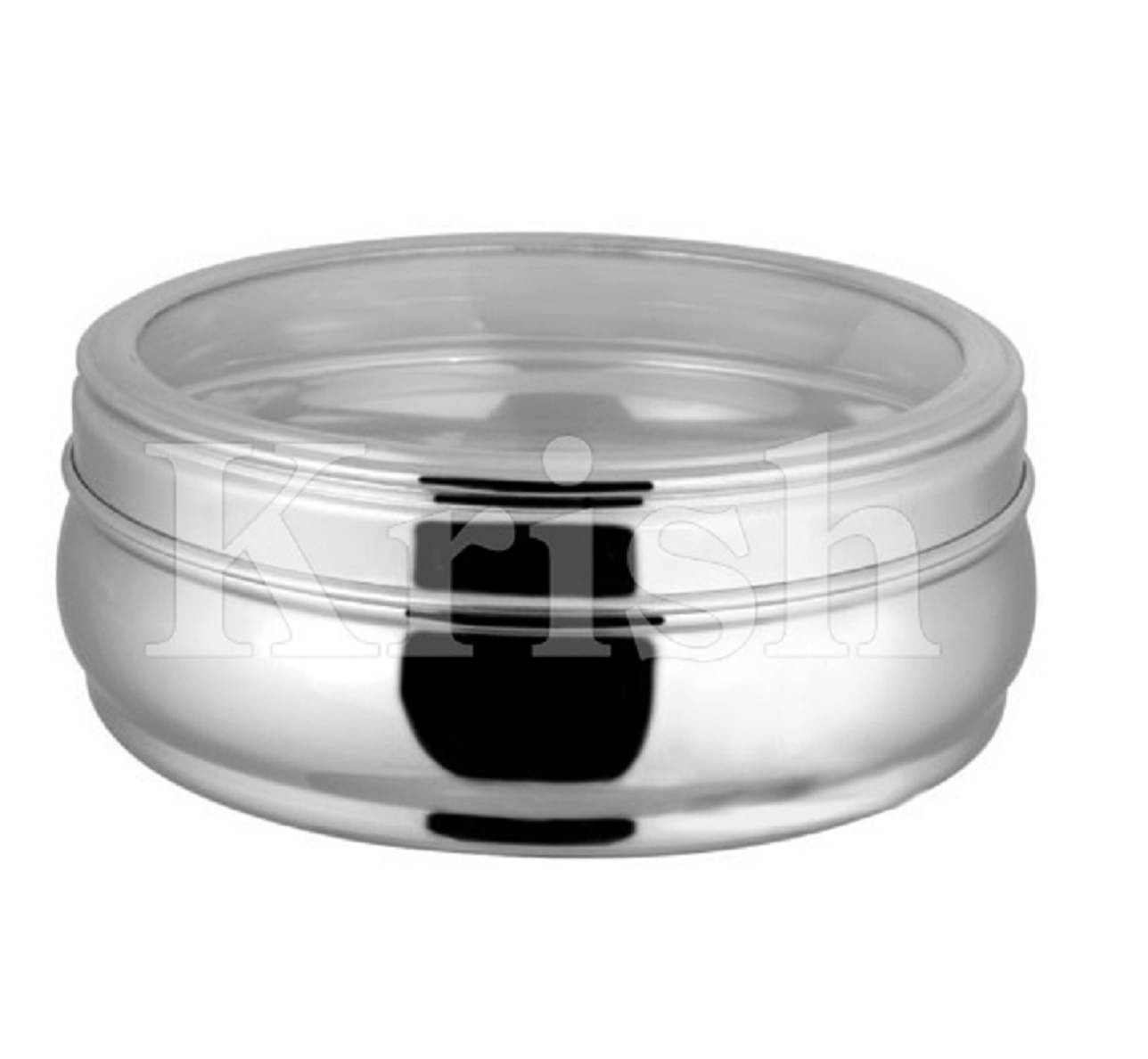     			Dynore - 11 No Belly Dabba Steel Silver Utility Container ( Set of 1 )