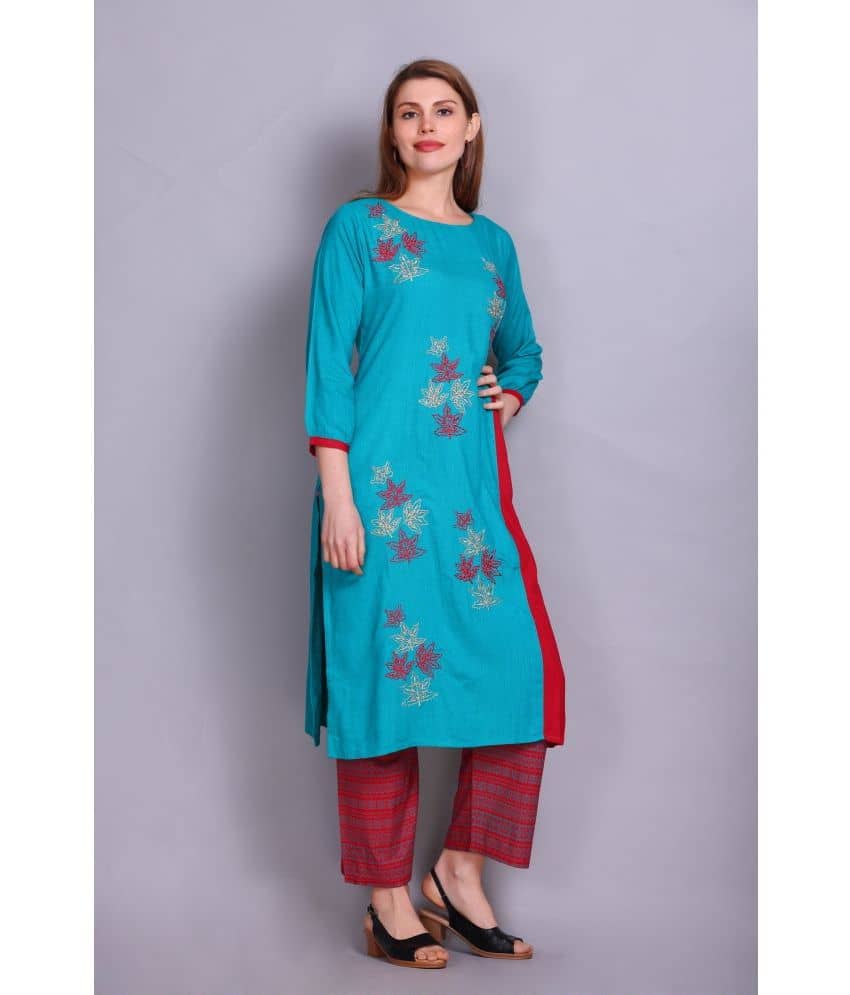 ELTHIA - Pink Cotton Women's Straight Kurti ( Pack of 1 ) - Kurtis, Tunics | Buy online on ZillyBuy