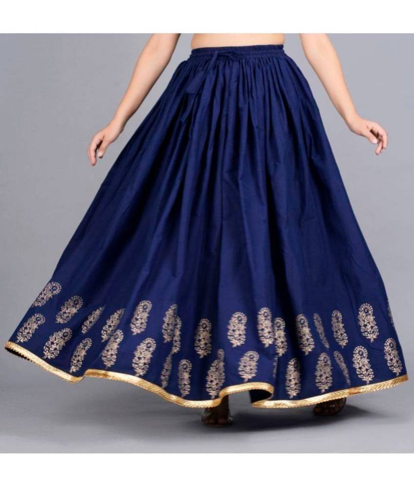 FABRR - Navy Cotton Women's Ball Gown Skirt ( Pack of 1 ) FABRR - Navy Cotton Women's Ball Gown Skirt ( Pack of 1 )