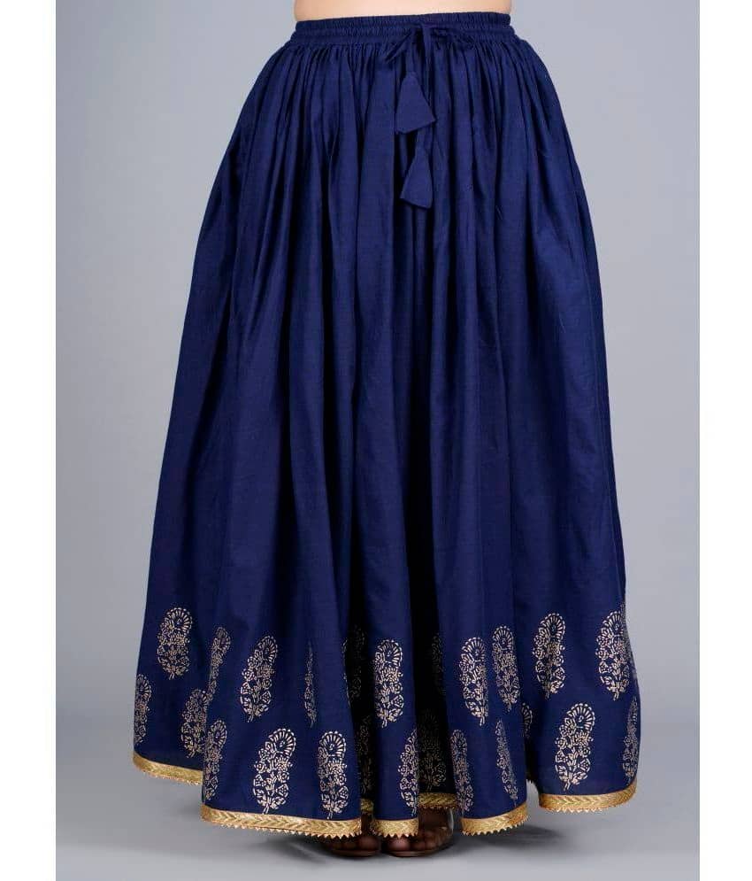 FABRR - Navy Cotton Women's Ball Gown Skirt ( Pack of 1 )