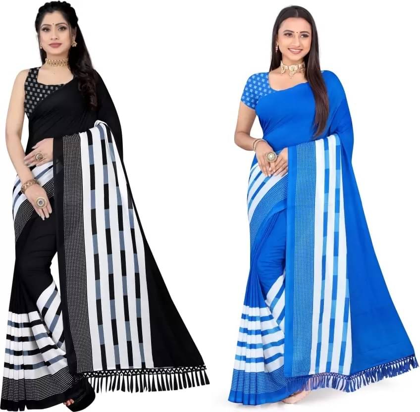 LEELAVATI Georgette Self Design Saree With Unstitched Blouse Piece ( Multicolor ) LEELAVATI Georgette Self Design Saree With Unstitched Blouse Piece ( Multicolor )