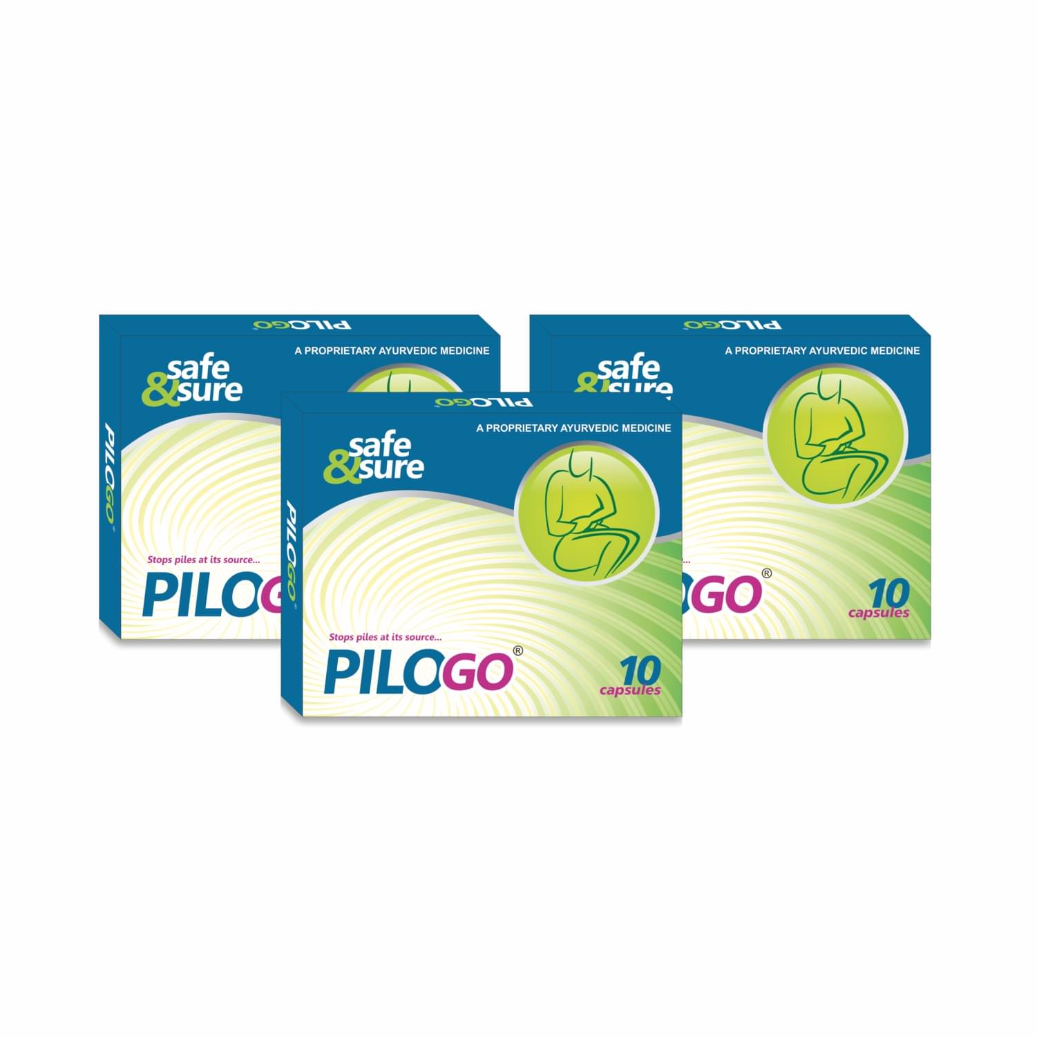     			Leeford Pilogo Ayurvedic Capsules Piles Helps relieve pain, wellness (Pack of 3 x 10 capsules each)
