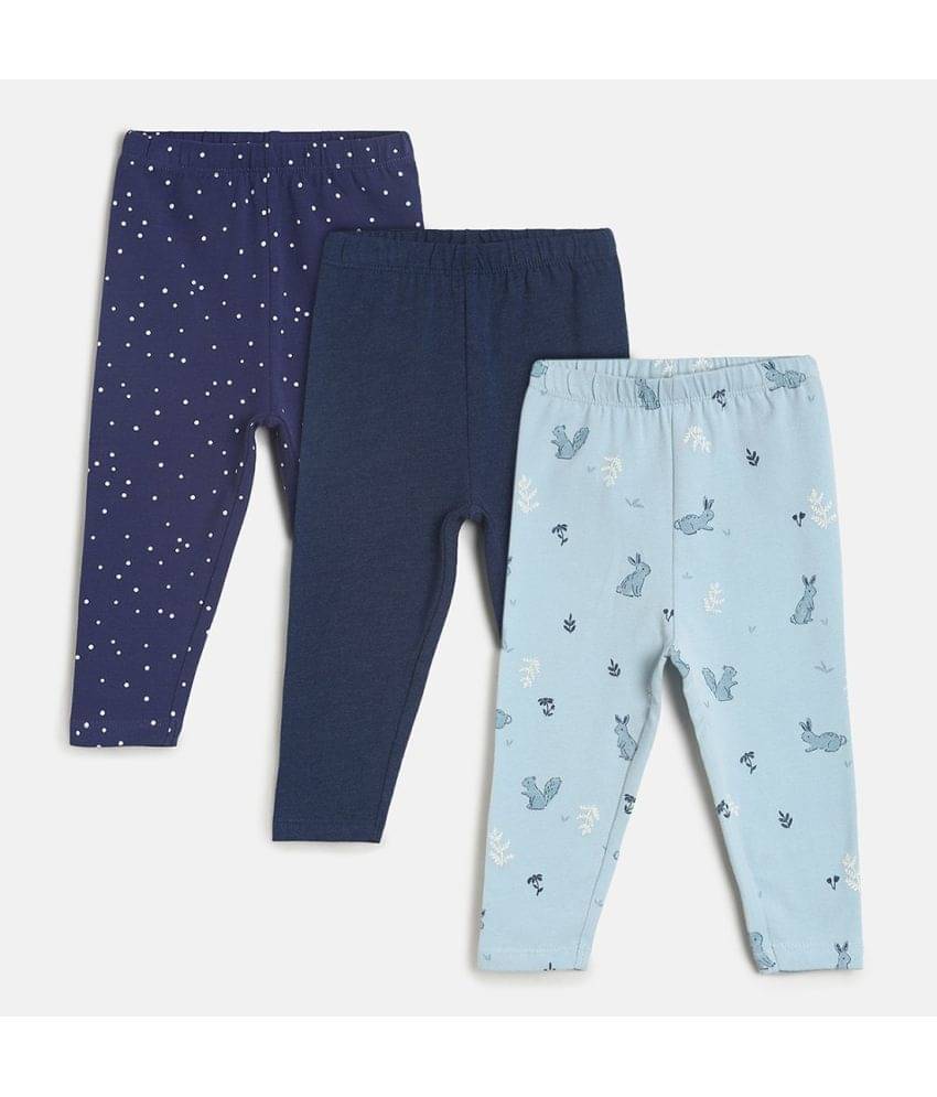     			MINI KLUB Pack of 3 Baby Girls Cotton Legging ( Multi )