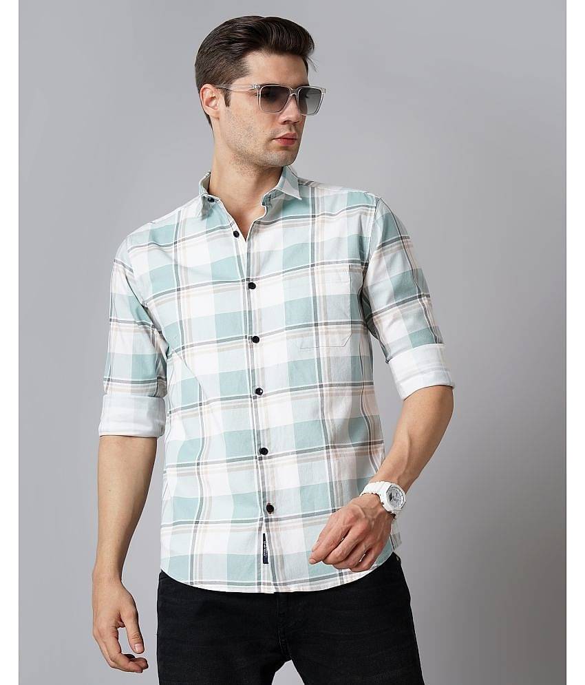 Paul Street - Green 100% Cotton Slim Fit Men's Casual Shirt ( Pack of 1 )