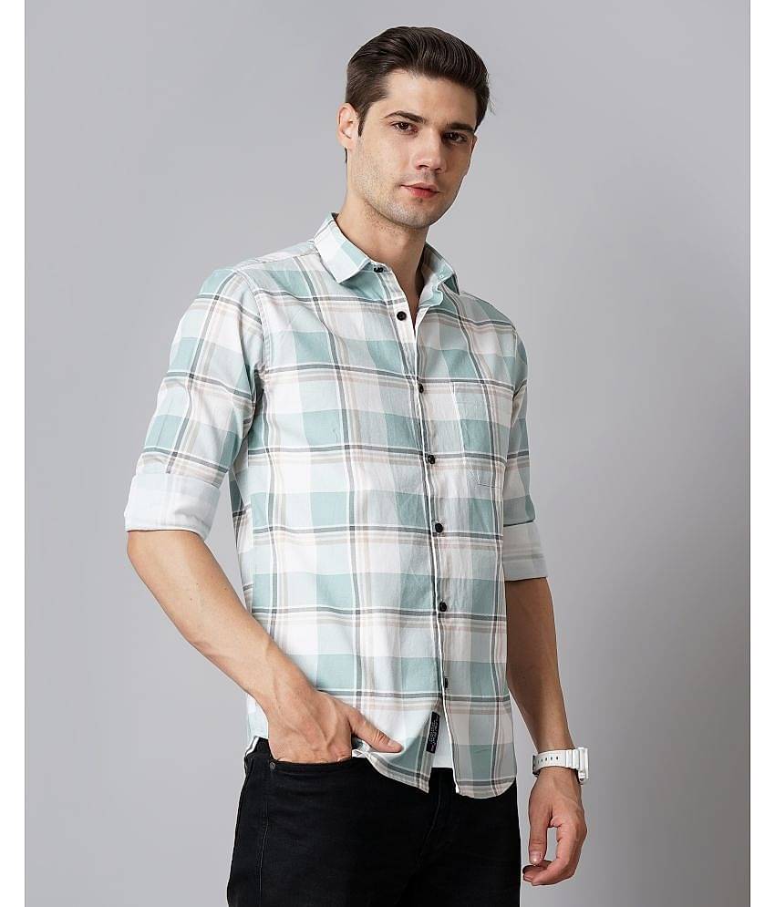 Paul Street - Green 100% Cotton Slim Fit Men's Casual Shirt ( Pack of 1 )