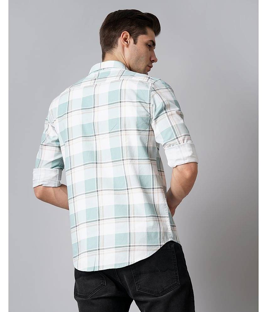 Paul Street - Green 100% Cotton Slim Fit Men's Casual Shirt ( Pack of 1 )