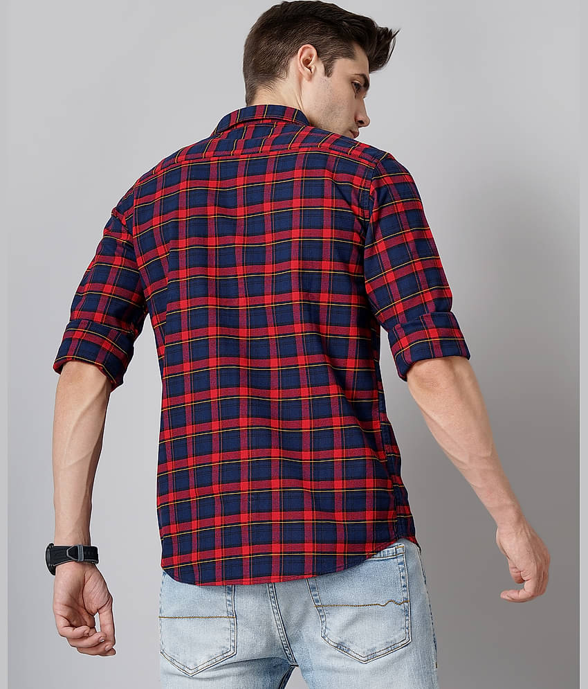 Paul Street - Red 100% Cotton Slim Fit Men's Casual Shirt ( Pack of 1 )