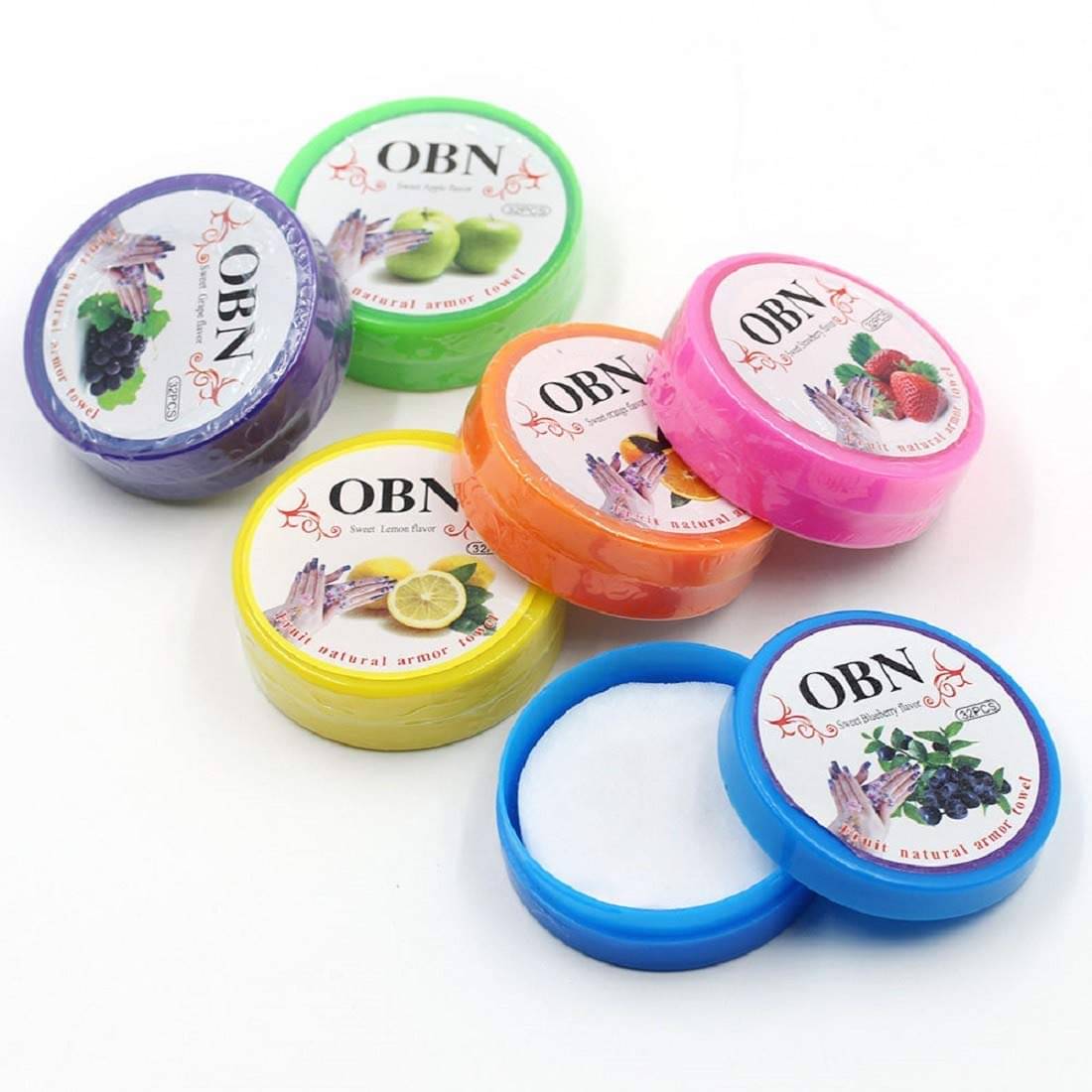 Nail Polish Remover Round Pads Nail Paint Removing Wet Wipes, Multi-Fruit Flavored Nail Enamel Removal Tissue Pack of 6 Nail Polish Remover Round Pads Nail Paint Removing Wet Wipes, Multi-Fruit Flavored Nail Enamel Removal Tissue Pack of 6