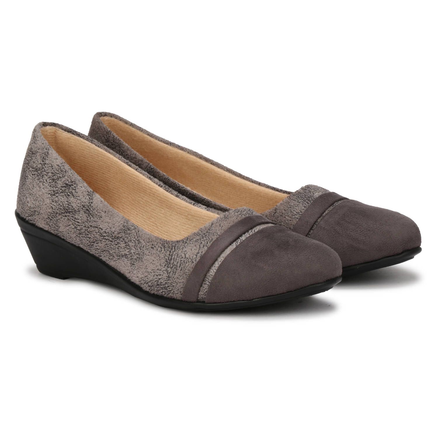     			Saheb - Gray Women's Casual Ballerinas