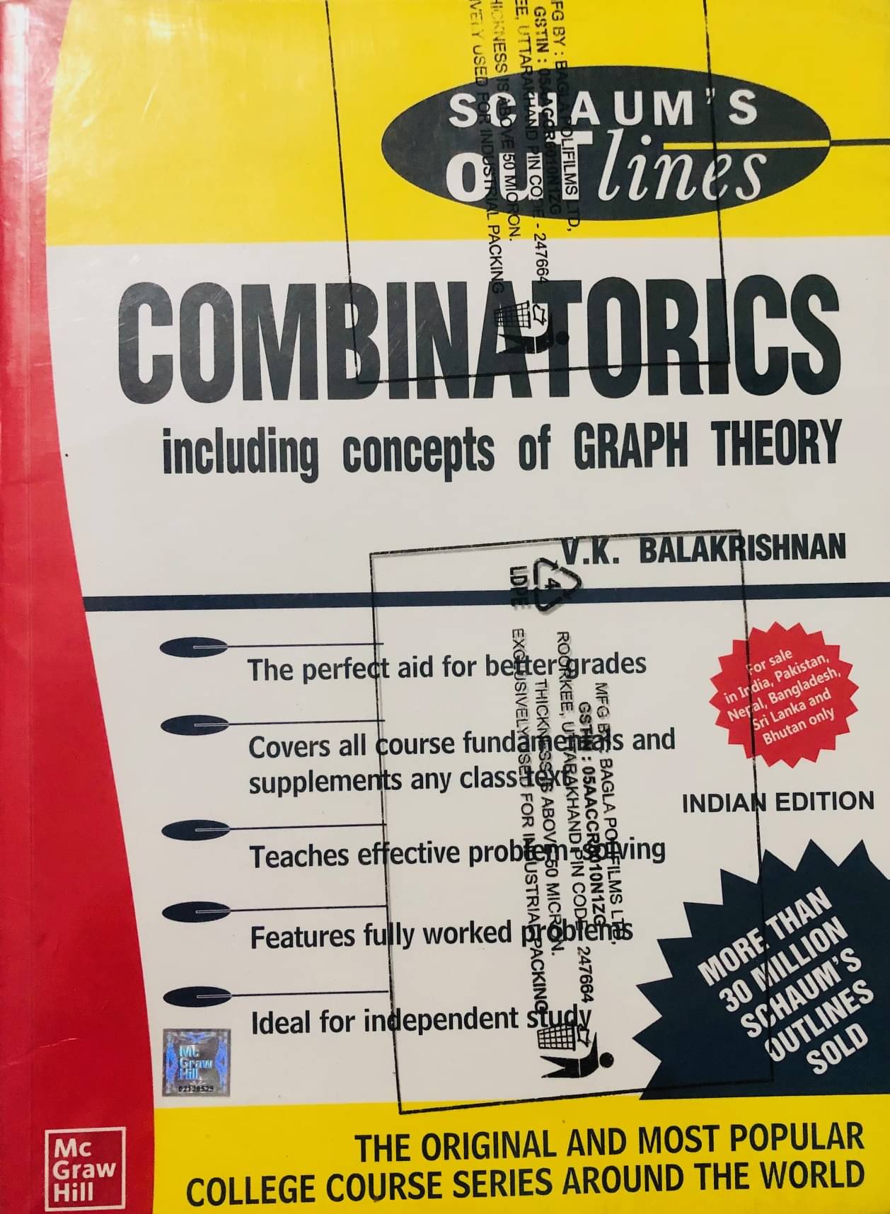 Schaum's Outline Of Combinatorics : Including concepts of Graph Theory Schaum's Outline Of Combinatorics : Including concepts of Graph Theory