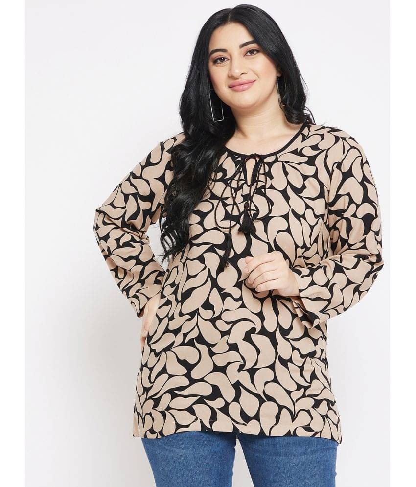    			VINAAN Women's Rayon Regular Top ( Beige )