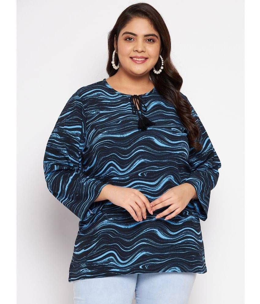     			VINAAN Women's Polyester Regular Top ( Blue )