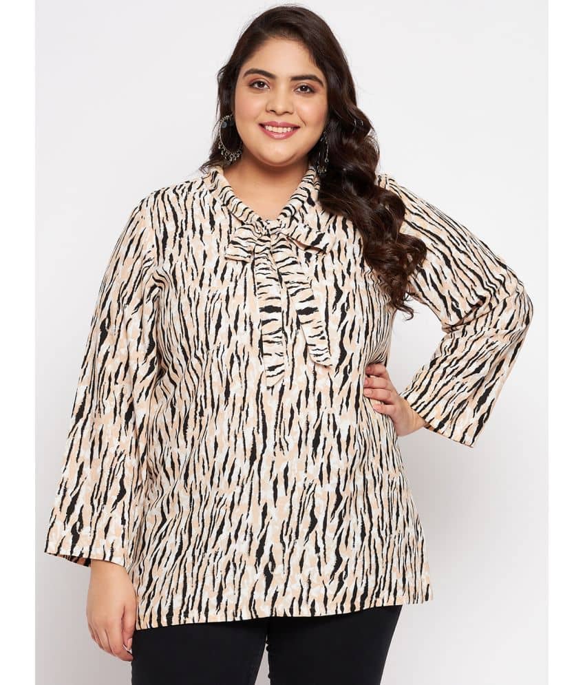 VINAAN Women's Rayon Regular Top ( Brown )