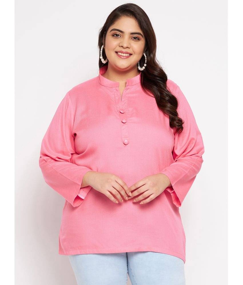 VINAAN Women's Rayon Regular Top ( Pink ) VINAAN Women's Rayon Regular Top ( Pink )