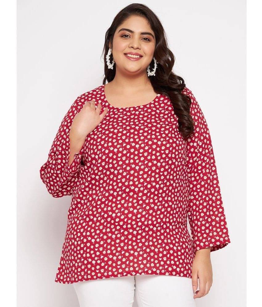     			VINAAN Women's Polyester Regular Top ( Red )