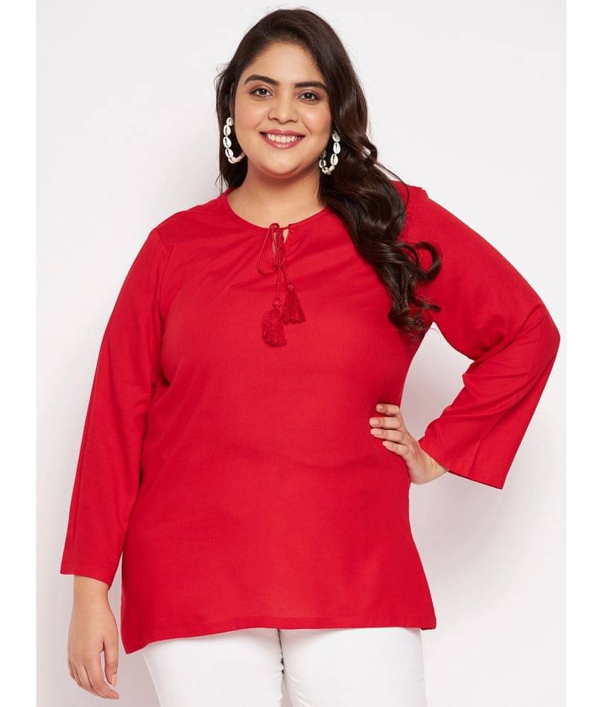     			VINAAN Women's Rayon Tunic ( Red )