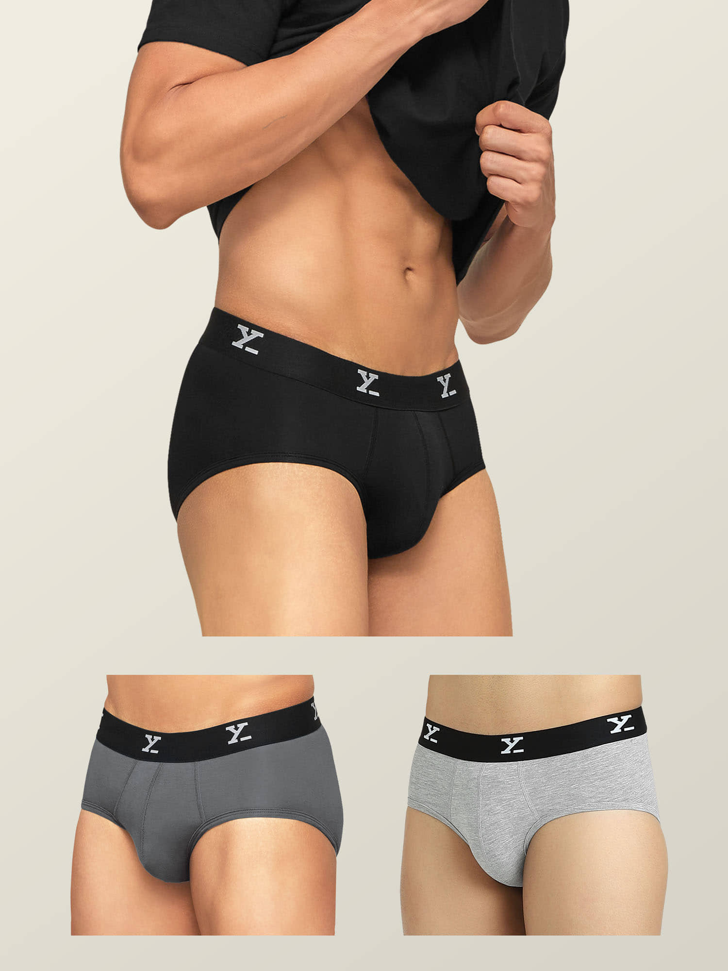 XYXX Pack of 3 Modal Briefs For Men's ( Multicolor )