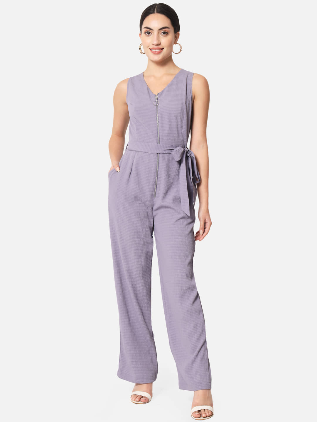 ALL WAYS YOU - Pink Crepe Regular Fit Women's Jumpsuit ( Pack of 1 )