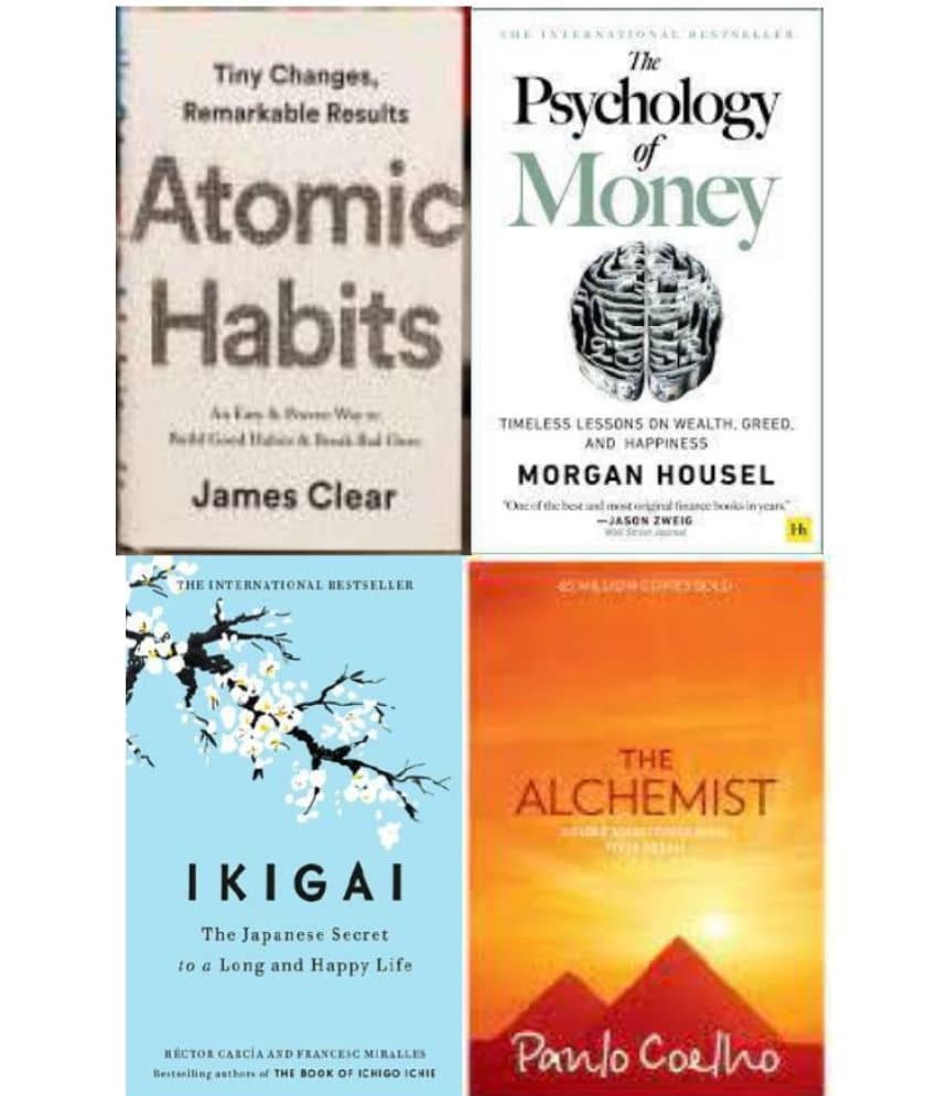 Atomic Habits + Psychology of Money + Ikigai + The Alchemist - Stationery | Buy online on ZillyBuy