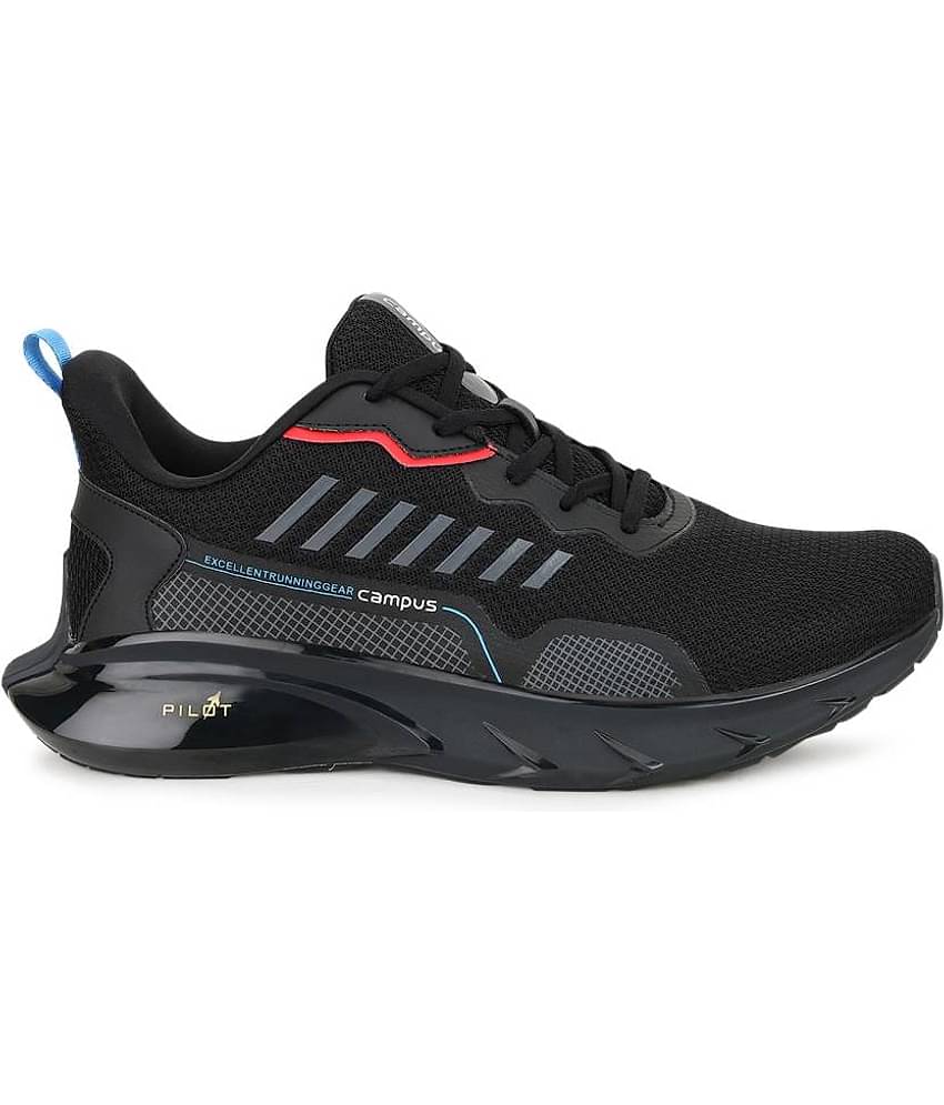 Campus - DECCAN Black Men's Sports Running Shoes