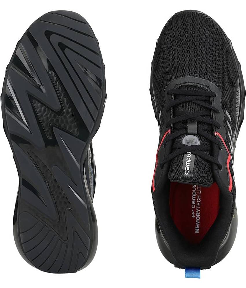 Campus - DECCAN Black Men's Sports Running Shoes