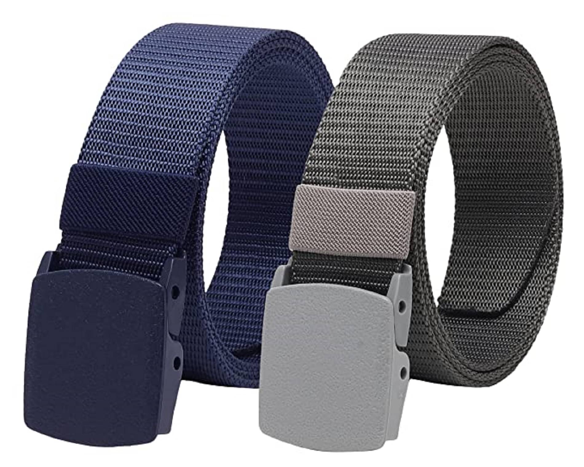     			Clock21 - Blue Canvas Men's Casual Belt ( Pack of 2 )