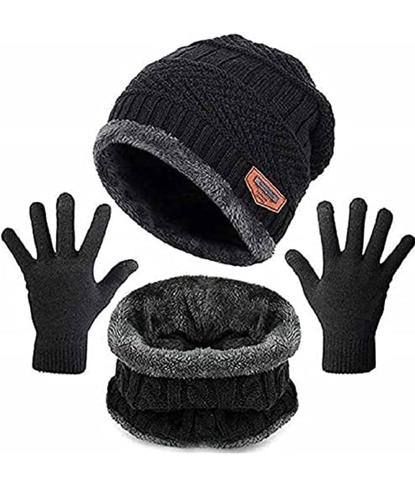 Creature - Black Women's Woollen Gloves ( Pack of 1 ) - Dupattas & Shawls | Buy online on ZillyBuy