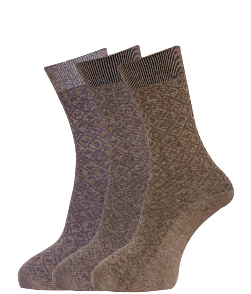     			Dollar - Multicolor Woollen Women's Mid Length Socks ( Pack of 3 )