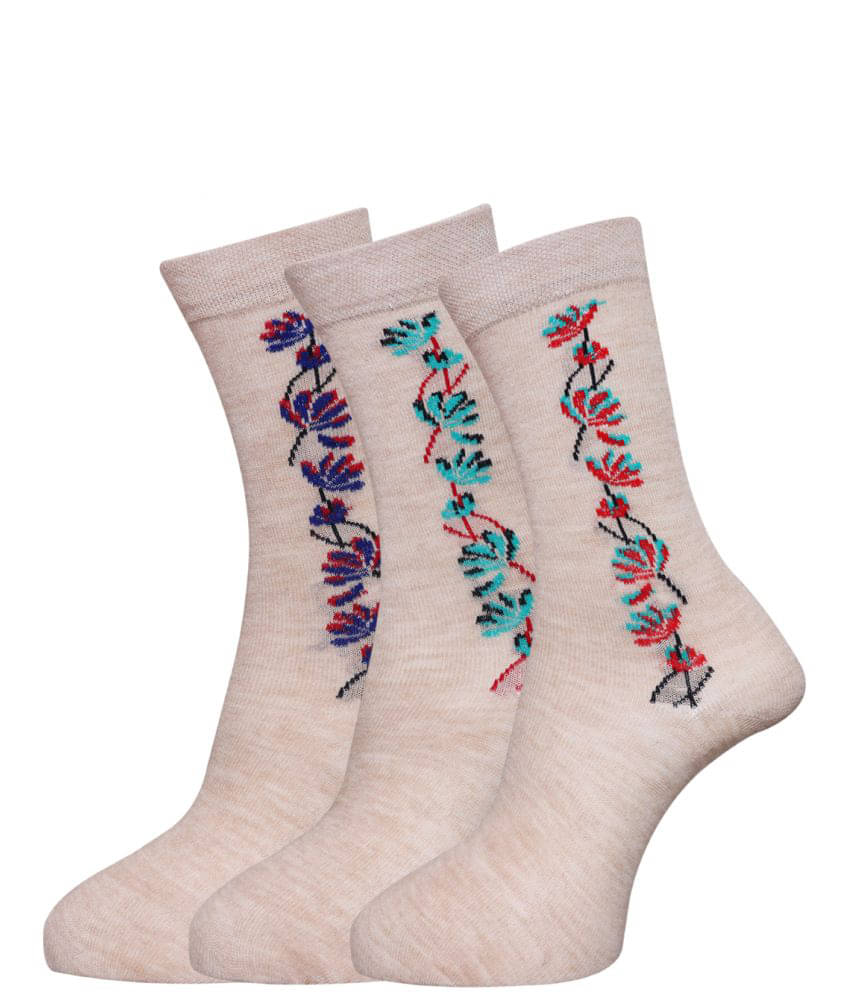 Dollar - Multicolor Woollen Women's Mid Length Socks ( Pack of 3 ) Dollar - Multicolor Woollen Women's Mid Length Socks ( Pack of 3 )