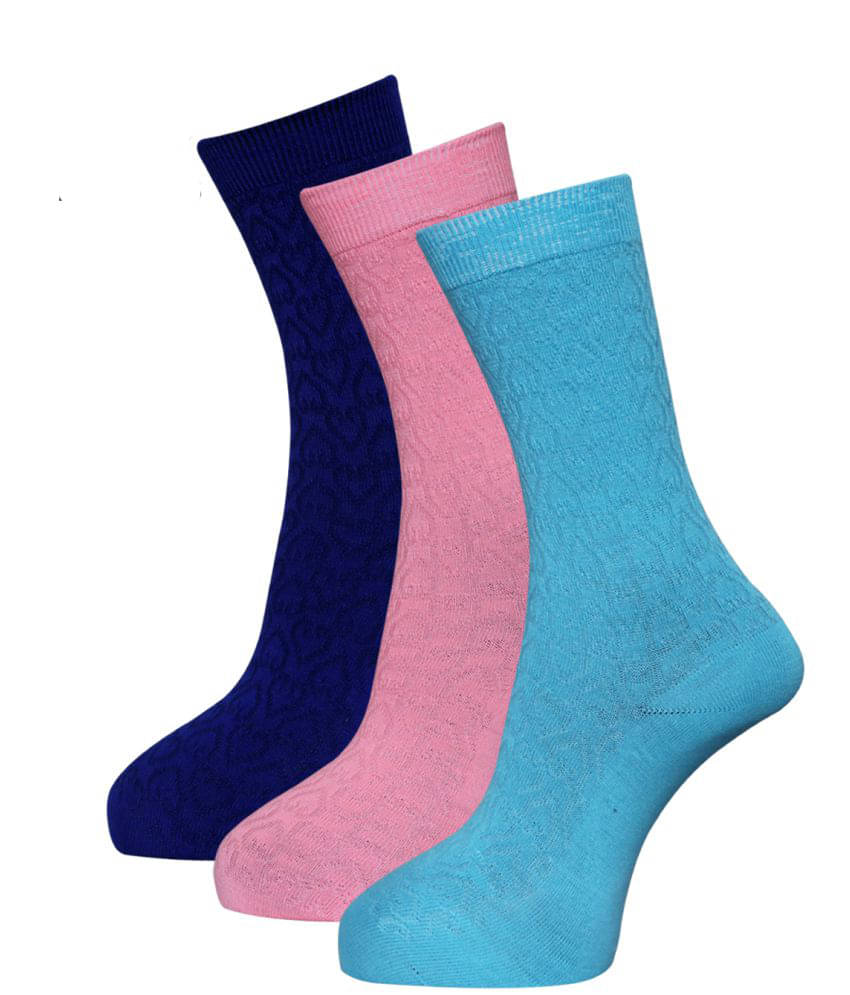     			Dollar - Multicolor Woollen Women's Mid Length Socks ( Pack of 3 )